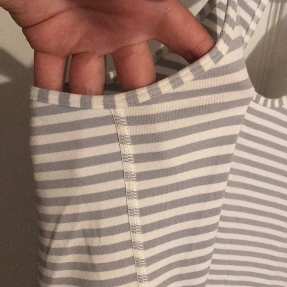 Lululemon Gray/White Striped Tank - Picture 3 of 6
